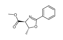 (4S,5R)-4-methyl-2-phenyl-4,5-dihydrooxazole-4-carboxylic acid methyl ester结构式