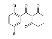 2-(5-bromo-2-chlorobenzoyl)cyclohexane-1,3-dione结构式