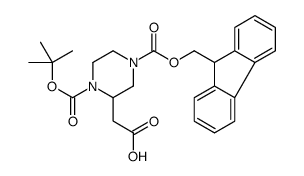 1,4-Piperazinedicarboxylic acid, 2-(carboxyMethyl)-, 1-(1,1-dimethylethyl) 4-(9H-fluoren-9-ylmethyl) ester picture