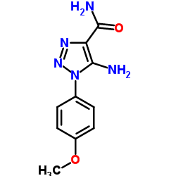 5-Amino-1-(4-methoxyphenyl)-1H-1,2,3-triazole-4-carboxamide结构式