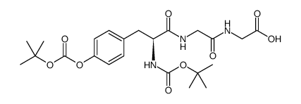 Glycine, N-[N-[N,O-bis[(1,1-dimethylethoxy)carbonyl]-L-tyrosyl]glycyl] Structure