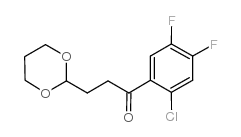 2'-CHLORO-4',5'-DIFLUORO-3-(1,3-DIOXAN-2-YL)-PROPIOPHENONE图片