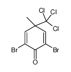 2,6-dibromo-4-methyl-4-(trichloromethyl)cyclohexa-2,5-dien-1-one Structure