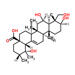 3,6,19,23-四羟基-12-熊果-28-酸结构式