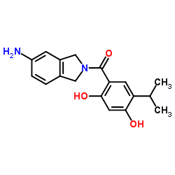 (5-Amino-1,3-dihydro-2H-isoindol-2-yl)(2,4-dihydroxy-5-isopropylphenyl)methanone Structure