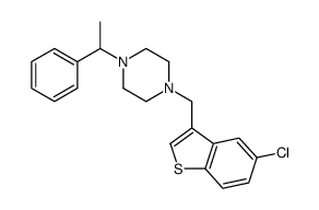 1-[(5-chloro-1-benzothiophen-3-yl)methyl]-4-(1-phenylethyl)piperazine结构式