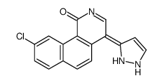 9-chloro-4-(1,2-dihydropyrazol-3-ylidene)benzo[h]isoquinolin-1-one Structure