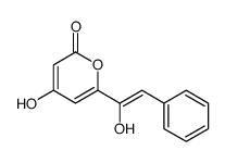 4-hydroxy-6-(1-hydroxy-2-phenylethenyl)pyran-2-one结构式