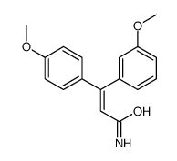 3-(3-methoxyphenyl)-3-(4-methoxyphenyl)prop-2-enamide结构式