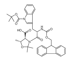 Fmoc-Trp(Boc)-Thr(psi(Me,Me)pro)-OH Structure