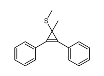 (3-methyl-3-methylsulfanyl-2-phenylcyclopropen-1-yl)benzene结构式