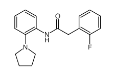 2-(2-fluorophenyl)-N-(2-(pyrrolidin-1-yl)phenyl)acetamide结构式