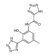 1H-Tetrazole-5-carboxylic acid [2-hydroxy-5-methyl-3-(1H-tetrazol-5-yl)-phenyl]-amide结构式