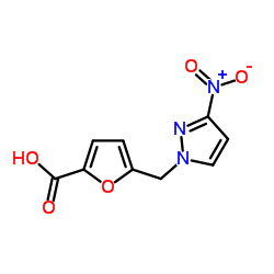 5-[(3-Nitro-1H-pyrazol-1-yl)methyl]-2-furoic acid结构式