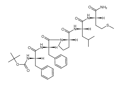 Boc-Phe-Phe-Pro-Leu-Met-NH2 Structure