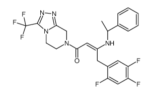 (2Z)-1-[5,6-Dihydro-3-(trifluoromethyl)-1,2,4-triazolo[4,3-a]pyrazin-7(8H)-yl]-3-[[(1R)-1-phenylethyl]amino]-4-(2,4,5-trifluorophenyl)-2-buten-1-one Structure