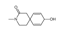 9-hydroxy-3-methyl-3-azaspiro[5.5]undeca-7,10-dien-2-one Structure