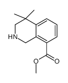 Methyl 4,4-dimethyl-1,2,3,4-tetrahydroisoquinoline-8-carboxylate结构式