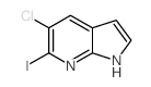 5-氯-6-碘-1h-吡咯并[2,3-b]吡啶结构式