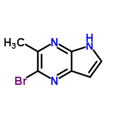 2-溴-3-甲基-5H-吡咯并[2,3-b]吡嗪结构式