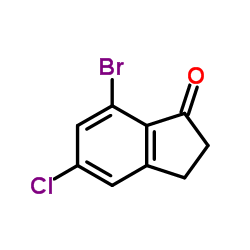 7-Bromo-5-chloro-1-indanone structure