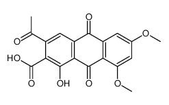 3-acetyl-1-hydroxy-6,8-dimethoxy-9,10-dioxoanthracene-2-carboxylic acid Structure