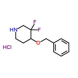 4-(苄氧基)-3,3-二氟哌啶盐酸盐结构式