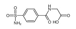 2-[(4-sulfamoylbenzoyl)amino]acetic acid Structure