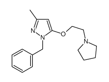 1-Benzyl-3-methyl-5-[2-(1-pyrrolidinyl)ethoxy]-1H-pyrazole Structure