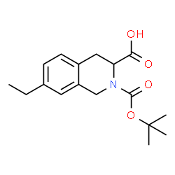 DL-2-BOC-7-(ETHYL)-1,2,3,4-TETRAHYDROISOQUINOLINE-3-CARBOXYLIC ACID结构式