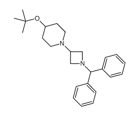 4-(1,1-DIMETHYLETHOXY)-1-[1-(DIPHENYLMETHYL)-3-AZETIDINYL]-PIPERIDINE结构式