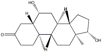 6β,17β-Dihydroxy-5α-androstan-3-one结构式