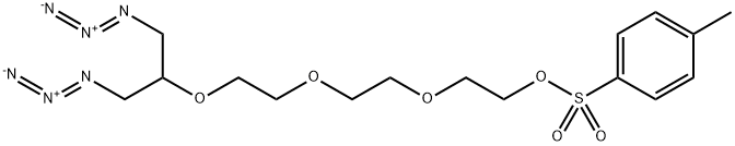 Ethanol, 2-[2-[2-[2-azido-1-(azidomethyl)ethoxy]ethoxy]ethoxy]-, 1-(4-methylbenzenesulfonate)结构式