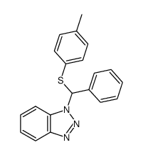 1-(phenyl(p-tolylthio)methyl)-1H-benzo[d][1,2,3]triazole结构式