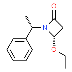 2-Azetidinone,4-ethoxy-1-[(1S)-1-phenylethyl]-,(4S)-(9CI) Structure