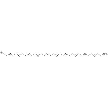 Propargyl-PEG10-amine结构式