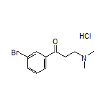 1-(3-溴苯基)-3-(二甲氨基)-1-丙酮盐酸盐结构式