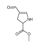 1H-Pyrrole-2-carboxylic acid, 4-formyl-2,3-dihydro-, methyl ester (9CI) Structure