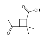 (1R,3S)-3-Acetyl-2,2-dimethylcyclobutane-carboxylic acid Structure