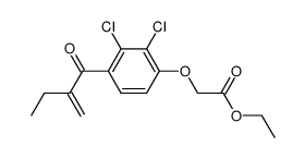 [2,3-Dichloro-4-(2-methylene-butyryl)-phenoxy]-acetic acid ethyl ester Structure