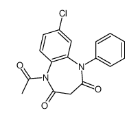 1-acetyl-7-chloro-5-phenyl-1,5-benzodiazepine-2,4-dione Structure