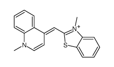 3-methyl-2-[(1-methylquinolin-1-ium-4-yl)methylidene]-1,3-benzothiazole结构式