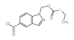 Carbonic acid, thio-,S-ethyl O-[(5-nitro-1H-indazol-1-yl)methyl] ester (8CI) Structure