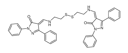 1,10-Bis(1,3-diphenyl-5-oxo-2-pyrazolin-4-ylidene)-2,9-diaza-5,6-dithiadecane Structure