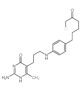 4(3H)-Pyrimidinone,2-amino-5-[3-[[4-(6-chloro-5-oxohexyl)phenyl]amino]propyl]-6-methyl-结构式