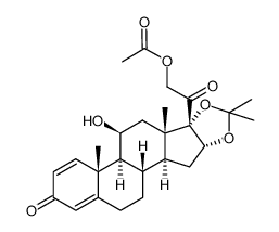 11β,16α,17α,21-tetrahydroxy-1,4-pregnadiene-3,20-dione 16,17-acetonide 21-acetate picture