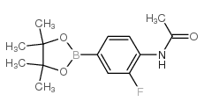 N-[2-fluoro-4-(4,4,5,5-tetramethyl-1,3,2-dioxaborolan-2-yl)phenyl]acetamide Structure