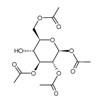 1,2,3,6-tetra-O-acetyl-β-D-glucopyranose结构式