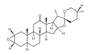 (25R)-2α,3α-epoxy-5α-spirostan-12-one结构式