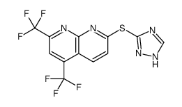 1,8-Naphthyridine,7-(1H-1,2,4-triazol-3-ylthio)-2,4-bis(trifluoromethyl)-(9CI) picture